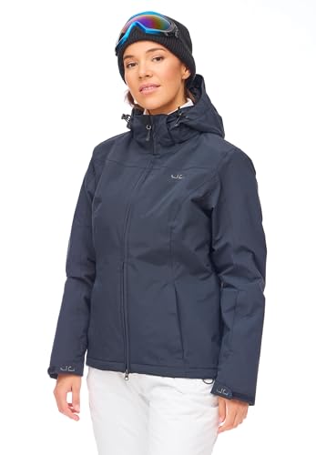 Jeff Green Damen Atmungsaktive wasserdichte Winter Ski Snowboard Jacke Kerava 12.000mm Wassersäule und Abnehmbare Kapuze, Farbe:Deep Black, Größe:38 Jeff Green Damen Atmungsaktive wasserdichte Winter Ski Snowboard Jacke Kerava 12.000mm Wassersäule und Abnehmbare Kapuze, Farbe:Deep Black, Größe:38 von Jeff Green