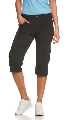 Jeff Green Damen Elastische Schnell Trocknende Kurze Leichte Cargo Outdoor Funktions Hose Marla, Farbe:Black, Größe:40 von Jeff Green