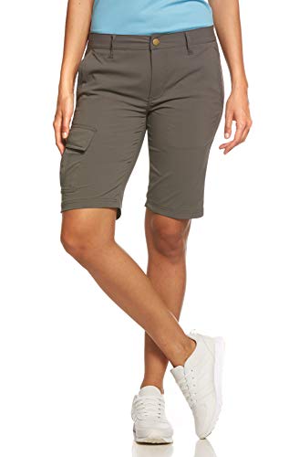 Jeff Green Damen Elastische Schnell Trocknende Kurze Leichte Cargo Outdoor Funktions Hose Melina, Größe - Damen:36, Farbe:Grey von Jeff Green