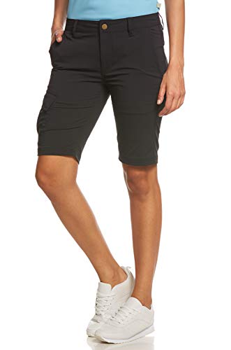 Jeff Green Damen Elastische Schnell Trocknende Kurze Leichte Cargo Outdoor Funktions Hose Melina, Größe - Damen:44, Farbe:Black von Jeff Green