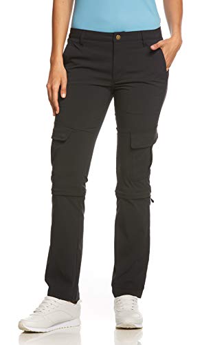 Jeff Green Damen Elastische Schnell Trocknende Outdoor Trekking Zip Off Funktions Hose Maddy, Größe - Damen:XXL, Farbe:Black von Jeff Green