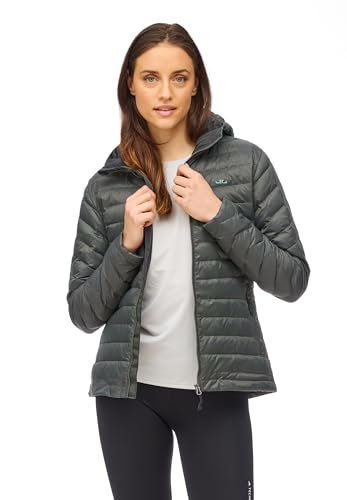 Jeff Green Damen Leichte 800 Cuin Daunenjacke Aria Inklusive Transportbeutel, Farbe:Woodland Grey, Größe:44 von Jeff Green