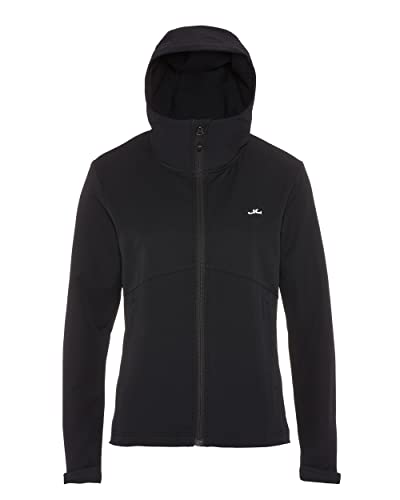 Jeff Green Damen Winddichte Wasserabweisende Atmungsaktive Softshell Jacke Kapuze Ida, Farbe:Black, Größe:40 von Jeff Green