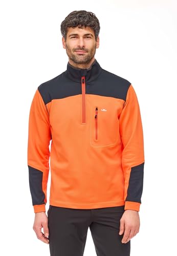 Jeff Green Herren Microfleece Pullover Jenson - Funktions- und Outdoor Pullover mit Thermofunktion, Größe:S, Farbe:Firecracker/Black von Jeff Green