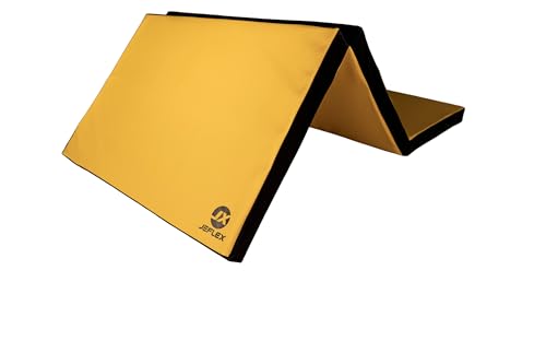 Jeflex - Gelb Schwarze klappbare Weichbodenmatte & Turnmatte 210 x 100 x 8 cm MADE IN GERMANY/faltbare Gymnastikmatte/platzsparende Fitnessmatte & faltbare Yogamatte/Sportmatte fürs Kinderzimmer Jeflex - Gelb Schwarze klappbare Weichbodenmatte & Turnmatte 210 x 100 x 8 cm MADE IN GERMANY/faltbare Gymnastikmatte/platzsparende Fitnessmatte & faltbare Yogamatte/Sportmatte fürs Kinderzimmer von Jeflex