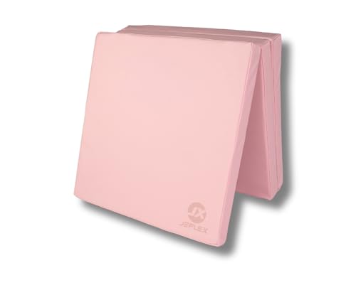 Jeflex - Pinke klappbare Weichbodenmatte & Turnmatte 180 x 60 x 6 cm MADE IN GERMANY/faltbare Gymnastikmatte/platzsparende Fitnessmatte & faltbare Yogamatte/dicke Sportmatte für Kinderzimmer von Jeflex