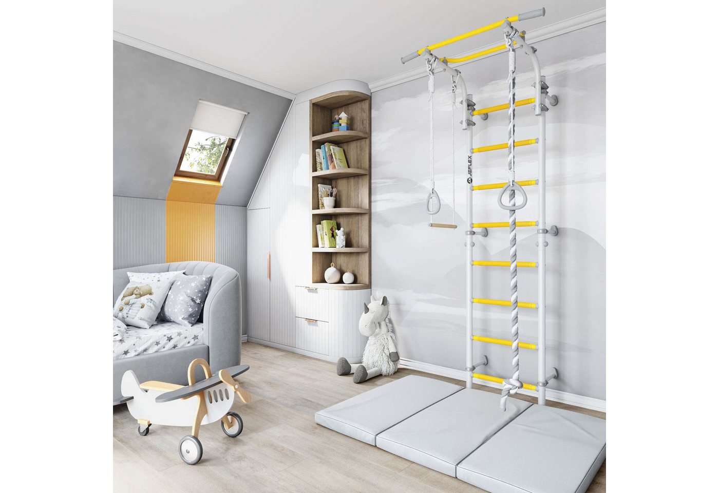 Jeflex Sprossenwand ClimbMaxx M2, Wandmontage Jeflex Sprossenwand ClimbMaxx M2, Wandmontage von Jeflex