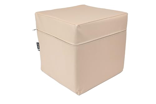 Jeflex - beiger Sitzwürfel 40x40x40 cm aus hochwertigem Kunstleder - MADE IN GERMANY/Fitnesswürfel mit Schaumstoffwürfel im Inneren für Sitzkomfort & Formstabilität/Gymnastikkissen für Kinder Jeflex - beiger Sitzwürfel 40x40x40 cm aus hochwertigem Kunstleder - MADE IN GERMANY/Fitnesswürfel mit Schaumstoffwürfel im Inneren für Sitzkomfort & Formstabilität/Gymnastikkissen für Kinder von Jeflex
