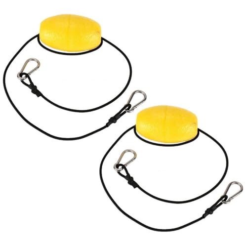 2pcs Boje Schwimmer mit 37,4 Bungee -Kabel Crab Crab Trap Floats mit Edelstahl Haken hoher Sichtbarkeit Boje Schwimmer für Krabbenfallen Fischernetze Crawfish -Fallen, Pool Float Anker von Jeorywoet