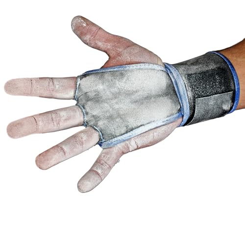 JerkFit WODies 2 in 1 Handgelenkbandage und Handflächenschutz (Blau, L) von JerkFit