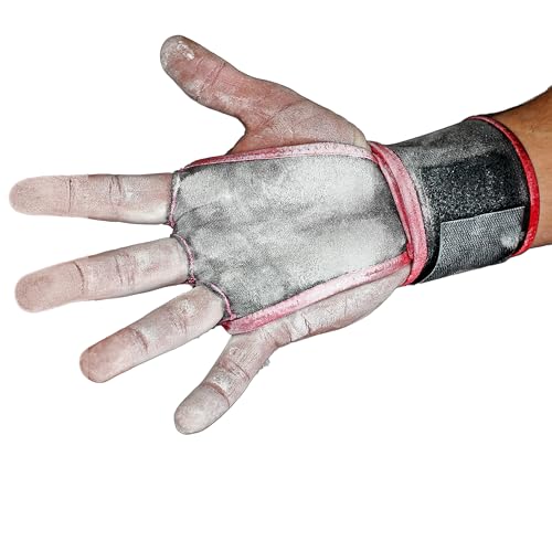 JerkFit WODies 2 in 1 Handgelenkbandage und Handflächenschutz (Rot, S) von JerkFit