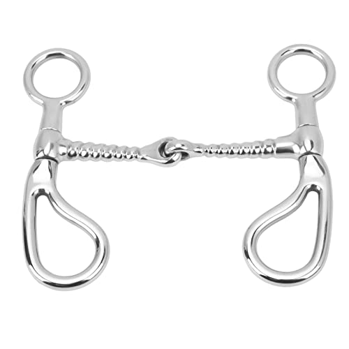 Jerliflyer 125mm Horse Snaffle Bit Stainless Steel O Loose Horse Mouth Bit, Anti Biting Snaffle for Horse Farm Equestrian Horse Accessories von Jerliflyer