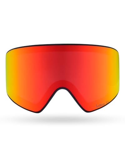 JetBlaze Skibrille mit Wechselglas Zylindrisch Verspiegelt Rot Linse von JetBlaze