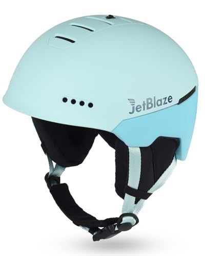 JetBlaze Skihelm Herren Damen Unisex Ski Helm Schneesporthelm mit Belüftungsöffnungen ABS/PC Schale EPS Kern für Skifahren Snowboard Schneehelm für Erwachsene Jugend Blue Size L von JetBlaze