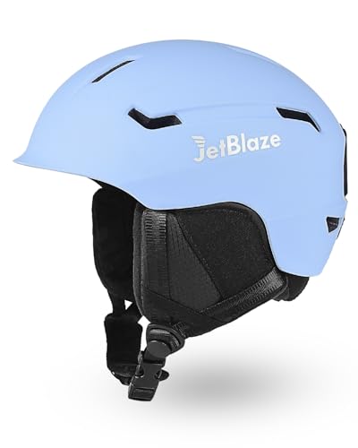 JetBlaze Skihelm Herren Damen Unisex Ski Helm Schneesporthelm mit Belüftungsöffnungen PC Schale EPS Kern für Skifahren Snowboard Schneehelm für Erwachsene Jugend Blue Size L von JetBlaze