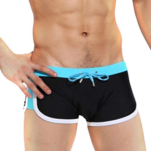 Jeylly Herren Swimming Shorts, Sexy Sport Kurz Surfen Bademode Shorts Sommer Schwimmen Boxer Trunks - Schwarz L von Jeylly