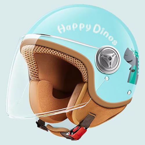 3/4-Motorrad-Halbhelm Für Kinder, DOT-Geprüfter Cooler Kleinkind-Helm Mit Offenem Gesicht Für Elektroroller, Fahrradhelm Für Jugendliche, Street-Dirt-Bike, Go-Kart, Motocross B,46-52cm von JianJud