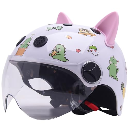 Kinder Motorradhelm, Jungen Und Mädchen Rollerhelm, Mofa Helm, Jethelm Mit Sonnenblende, Fahrradhelm, 47-54Cm, Für 5 Jahre - 12 Jahre Kid. J,47~54cm Kinder Motorradhelm, Jungen Und Mädchen Rollerhelm, Mofa Helm, Jethelm Mit Sonnenblende, Fahrradhelm, 47-54Cm, Für 5 Jahre - 12 Jahre Kid. J,47~54cm von JianJud