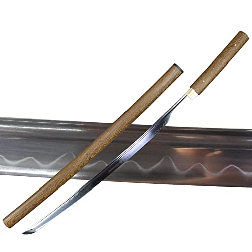 Katana Schwert Scharf Echt Chicken Wing Holz 1095 Stahl Samurai Schwerter von Jianxuan