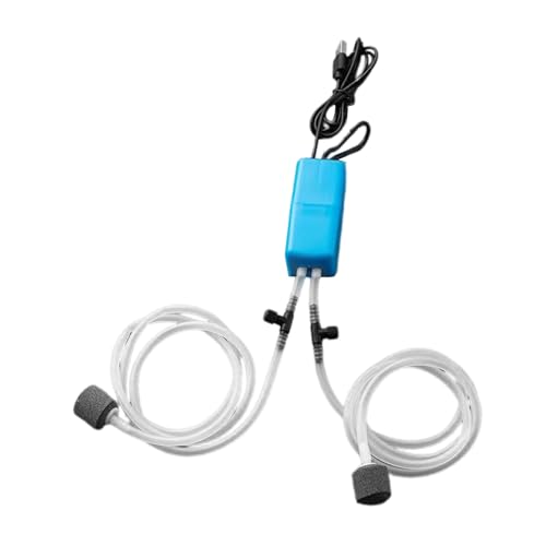 Aquarium-Sauerstoffpumpe, ABS, Geringer Stromverbrauch, USB-Fisch-Sauerstoffpumpe für Zuhause Zum Angeln (BLUE) von Jiawu