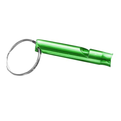 Tragbare Pfeife für die Jagd, Überlebenspfeife, Schlüsselanhänger aus Aluminiumlegierung (Green) von Jiawu