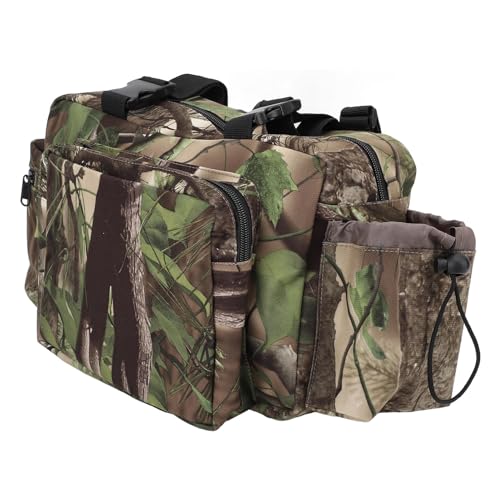 Treestand-Hüfttasche, Tragbar, Große Kapazität, Camouflage-Treestand-Tasche, Lässt Sich Leicht Zum Klettern auf Treppenständern Befestigen (Grünes Blattmuster) von Jiawu