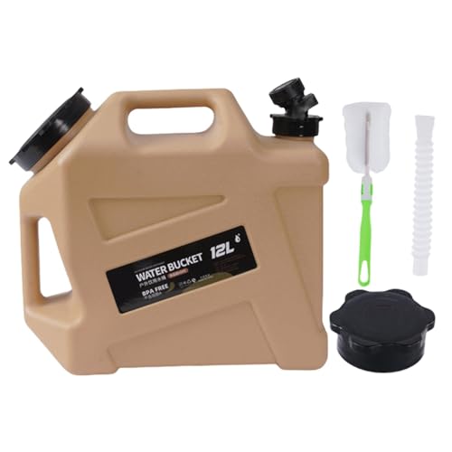Jiimhte 12L Camping Wasserkanister, Wasserbehälter mit Wasserhahn, Tragbarer PE Trinkwasserkanister mit Griffe, Deckel und Reinigungsbürste, Wasserspender für Outdoor, Camping, Van, Wohnmobil Jiimhte 12L Camping Wasserkanister, Wasserbehälter mit Wasserhahn, Tragbarer PE Trinkwasserkanister mit Griffe, Deckel und Reinigungsbürste, Wasserspender für Outdoor, Camping, Van, Wohnmobil von Jiimhte