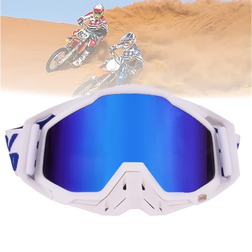 Jilskl Motocross-Brille Mit Verspiegeltem, Motocross Lederbrille, Motorradbrille, Geeignet Für Motorräder, Rennwagen, Offroad-Rennen, Offroad-Motorräder, Mountainbikes, Ski- Oder Offene Helme Usw Jilskl Motocross-Brille Mit Verspiegeltem, Motocross Lederbrille, Motorradbrille, Geeignet Für Motorräder, Rennwagen, Offroad-Rennen, Offroad-Motorräder, Mountainbikes, Ski- Oder Offene Helme Usw von Jilskl