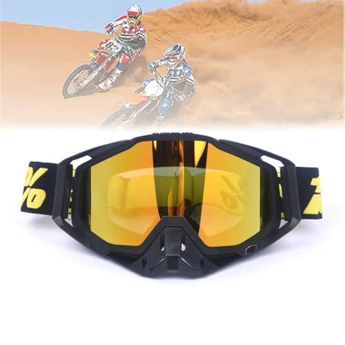 Motocross-Brille Mit Verspiegeltem, Motocross Lederbrille, Motorradbrille, Geeignet für Motorräder, Rennwagen, Offroad-Rennen, Offroad-Motorräder, Mountainbikes, Ski- Oder Offene Helme Usw, Schwarz Motocross-Brille Mit Verspiegeltem, Motocross Lederbrille, Motorradbrille, Geeignet für Motorräder, Rennwagen, Offroad-Rennen, Offroad-Motorräder, Mountainbikes, Ski- Oder Offene Helme Usw, Schwarz von Jilskl