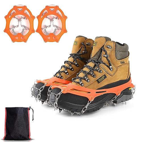 Verdickte Schuhkrallen Aus Edelstahl, Edelstahl Spikes Schuhkrallen, Schuhe Spike, Geeignet für Schneeschuhe, Wanderschuhe, Sportschuhe, für Schnee, EIS, Berge, Schlamm (Orange) Verdickte Schuhkrallen Aus Edelstahl, Edelstahl Spikes Schuhkrallen, Schuhe Spike, Geeignet für Schneeschuhe, Wanderschuhe, Sportschuhe, für Schnee, EIS, Berge, Schlamm (Orange) von Jilskl