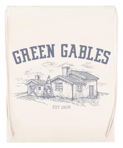 Anne of Green Gables Bookish Beige Sporttasche Wiederverwendbarer Sportsack aus Baumwolle von Jinbetee