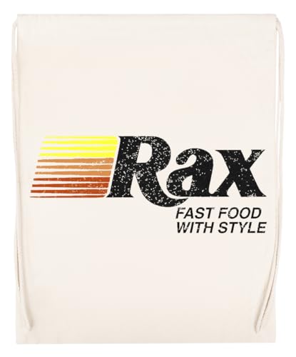 Rax Restaurants Beige Sporttasche Wiederverwendbarer Sportsack aus Baumwolle von Jinbetee