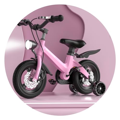 JingYi Store Fahrräder Aus Magnesiumlegierung Sportfahrräder Tretfahrräder Outdoor-Fahrräder Allgemeine Fahrräder(Color:Pink,Size:12 IN) von JingYi Store