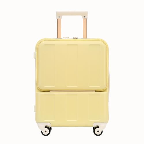 JingYi Store Frontöffnender Koffer Multifunktionskoffer Geschäftsreisekoffer Trolley-Koffer Boarding-Koffer(Yellow,20in) von JingYi Store
