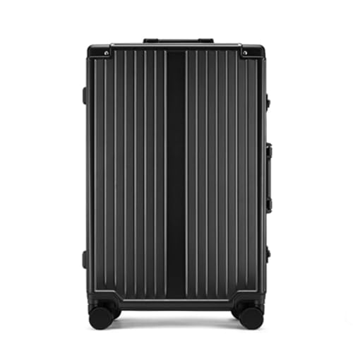 JingYi Store Koffer Mit Aluminiumrahmen Passwort-Trolley Boarding-Koffer Reisekoffer Koffer Mit Großem Fassungsvermögen(Black,20in) von JingYi Store