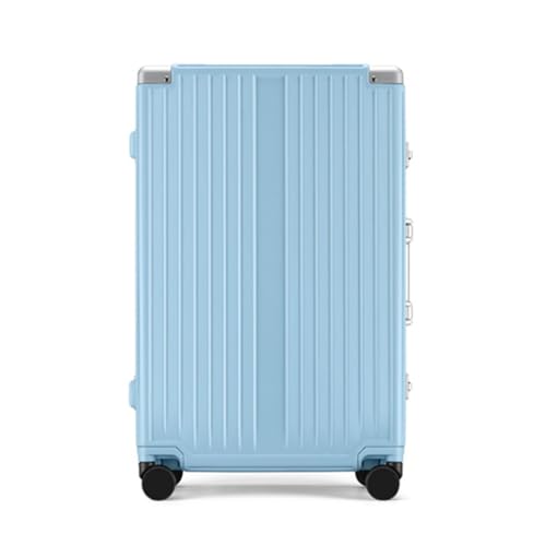 JingYi Store Koffer Mit Aluminiumrahmen Passwort-Trolley Boarding-Koffer Reisekoffer Koffer Mit Großem Fassungsvermögen(Blue,24in) von JingYi Store