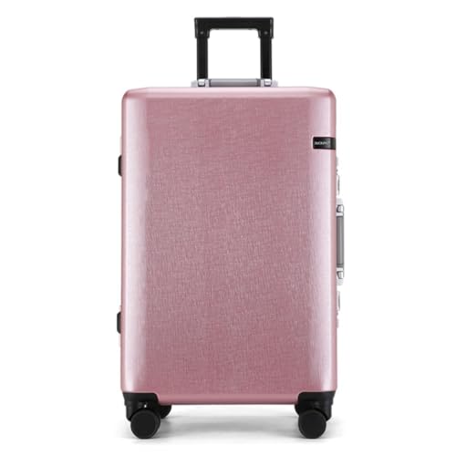 JingYi Store Leiser Koffer Koffer Mit Großem Fassungsvermögen Ausflugskoffer Robuster Trolley-Koffer Universalräder(Pink,22in) von JingYi Store