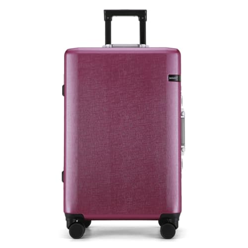 JingYi Store Leiser Koffer Koffer Mit Großem Fassungsvermögen Ausflugskoffer Robuster Trolley-Koffer Universalräder(Purple,24in) von JingYi Store