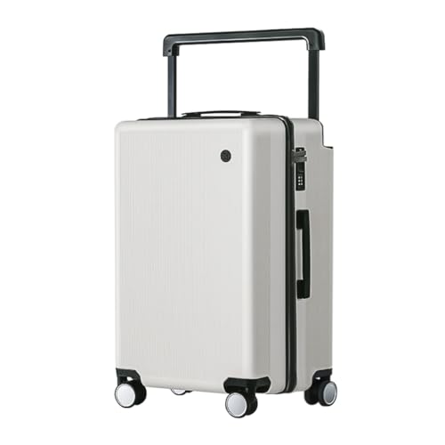 JingYi Store Modische Koffer Trolley-Koffer Für Die Reise Boarding-Koffer Für Damen Koffer Mit Großem Fassungsvermögen Reisepasswort-Koffer(White,28in) von JingYi Store