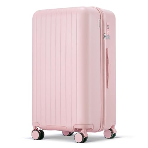 JingYi Store Reisegepäck Trolley-Koffer Mit Großem Fassungsvermögen Boarding-Koffer Passwort-Koffer Robust Und Langlebig(Pink,26in) von JingYi Store