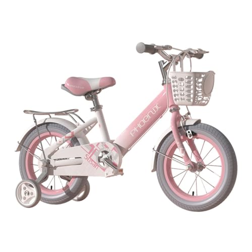 JingYi Store Rosafarbenes Fahrrad Modisches Fahrrad Mädchenfahrrad Outdoor-Fahrrad Mit Stützrädern(Color:Pink,Size:18 IN) von JingYi Store