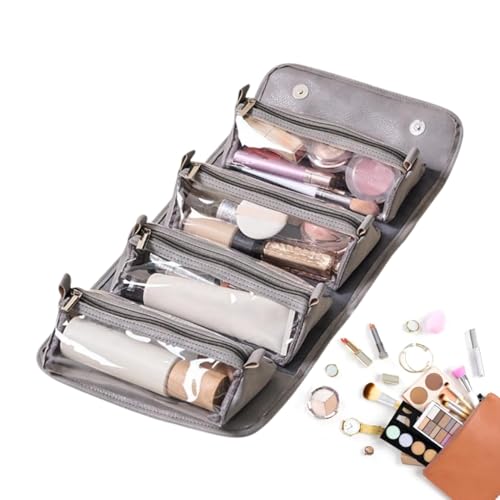 Jingyash Kulturbeutel für Damen, Reise-Kulturbeutel,4 Fächer Make-up-Reise-Organizer Reise-Kosmetiktasche - Make-up-Reisetasche, tragbare Make-up-Kosmetiktasche für Kosmetik, Toilettenartikel von Jingyash