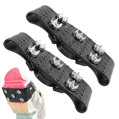 Jingyash Schnee-Traktionsstollen,Gripper-Spikes | rutschfeste mit 5 Krallennoppen - 2X tragbare Traktionsklampen, Schuhspikes zum Spazierengehen, Klettern, Wandern von Jingyash