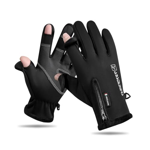 Jingyingtt Outdoor-Winterhandschuhe for Herren, wasserdicht, mit Thermo-Fleece gefüttert, widerstandsfähig, Touchscreen, rutschfest, Motorradfahren von Jingyingtt