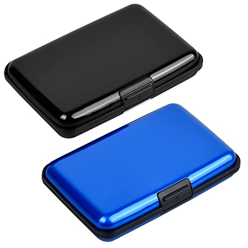 Jinlaili Business Visitenkarten-Etuis 2 Stück schwarz & blau Visitenkartenhülle aus Aluminium Kartenhülle Visitenkartenhalter Kartenhalter für Büro Herren Damen Halter Namenskarten für Männer Frauen Jinlaili Business Visitenkarten-Etuis 2 Stück schwarz & blau Visitenkartenhülle aus Aluminium Kartenhülle Visitenkartenhalter Kartenhalter für Büro Herren Damen Halter Namenskarten für Männer Frauen von Jinlaili