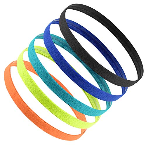 Jinlaili 5 STK Sport Stirnband Dünn, Kinder Elastische rutschfeste Stirnbänder, Sport Haarband Silikon für Kinder, Damen, Frauen, Mädchen Jinlaili 5 STK Sport Stirnband Dünn, Kinder Elastische rutschfeste Stirnbänder, Sport Haarband Silikon für Kinder, Damen, Frauen, Mädchen von Jinlaili