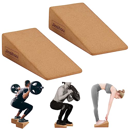 Kniebeugenkeil Block Rutschfestes Schrägbrett Wadenstrecker 2 Stück Knöchel Knie Bein Strecker Heavy Duty Steigungsrampe für Ferse Erhöhte Kniebeugen, ATG Split Squat, Kreuzheben, Lunge, Yoga, Kniebeugenkeil Block Rutschfestes Schrägbrett Wadenstrecker 2 Stück Knöchel Knie Bein Strecker Heavy Duty Steigungsrampe für Ferse Erhöhte Kniebeugen, ATG Split Squat, Kreuzheben, Lunge, Yoga, von Jinsihou