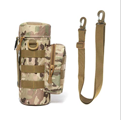 Jipemtra Taktische Militär-Molle-Wasserflaschen-Beutel, H2O Hydratationsträger-Halter, Militär-Molle-taktische Reise-Tragetasche für Outdoor-Aktivitäten, Laufen, Radfahren, Camping (CP) von Jipemtra