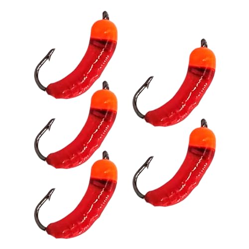 Jiqoe 5Pcs Angeln Perle Kopf Lockt Köder Schnell Sinkenden Lachs Süßwasser Salzwasser Lockt Swimbaits Mit Einzel Haken von Jiqoe