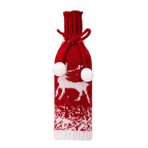 Jiqoe Weihnachtliche Weinflaschenabdeckungen, Weinflaschen-Kleidung für festliche Feiern für Zuhause oder Restaurant, schöne Abdeckung, a von Jiqoe